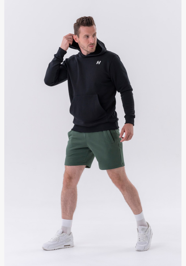 NEBBIA • NEBBIA Hooded sweatshirt with front pocket black • Nebshop.com NEBBIA • NEBBIA Hooded sweatshirt with front pocket black • Nebshop.com