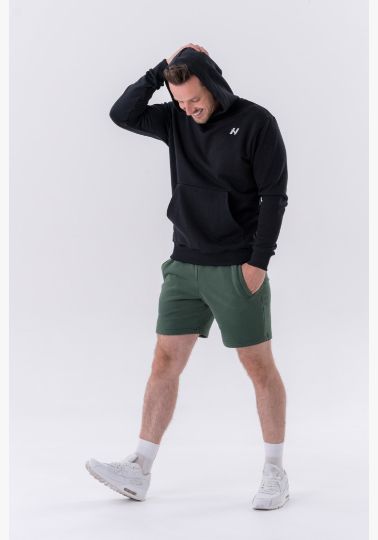 NEBBIA • NEBBIA Mikina cez hlavu s kapucňou a prednou kapsou čierna • Nebshop.sk NEBBIA • NEBBIA Mikina cez hlavu s kapucňou a prednou kapsou čierna • Nebshop.sk