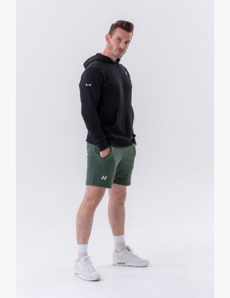 NEBBIA • NEBBIA Mikina cez hlavu s kapucňou a prednou kapsou čierna • Nebshop.sk