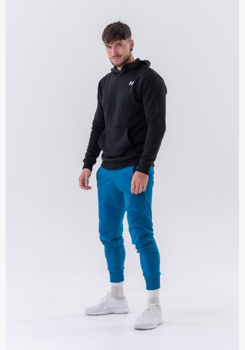 NEBBIA • NEBBIA Mikina cez hlavu s kapucňou a prednou kapsou čierna • Nebshop.sk NEBBIA • NEBBIA Mikina cez hlavu s kapucňou a prednou kapsou čierna • Nebshop.sk