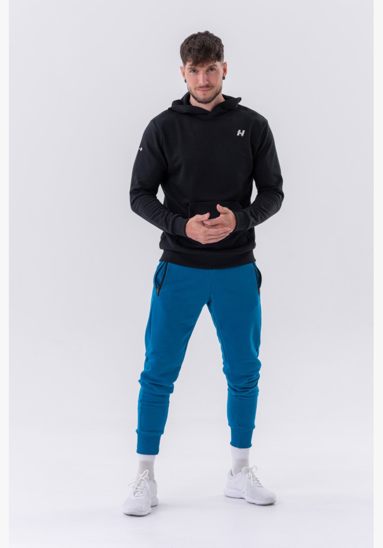 NEBBIA • NEBBIA Mikina cez hlavu s kapucňou a prednou kapsou čierna • Nebshop.sk NEBBIA • NEBBIA Mikina cez hlavu s kapucňou a prednou kapsou čierna • Nebshop.sk