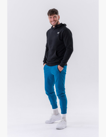 NEBBIA • NEBBIA Mikina cez hlavu s kapucňou a prednou kapsou čierna • Nebshop.sk