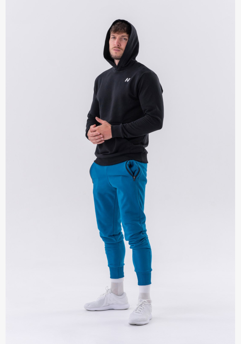 NEBBIA • NEBBIA Mikina cez hlavu s kapucňou a prednou kapsou čierna • Nebshop.sk NEBBIA • NEBBIA Mikina cez hlavu s kapucňou a prednou kapsou čierna • Nebshop.sk
