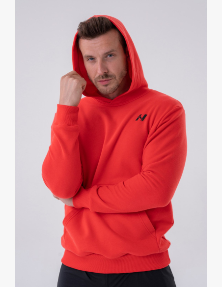 NEBBIA • NEBBIA Mikina cez hlavu s kapucňou a prednou kapsou červená • Nebshop.sk