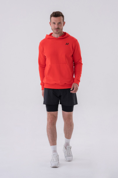 NEBBIA • NEBBIA Felpa con cappuccio e tasca anteriore rossa • Nebshop.cz 2