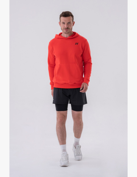 NEBBIA • NEBBIA Hoodie with a hood and front pocket red • Nebshop.com