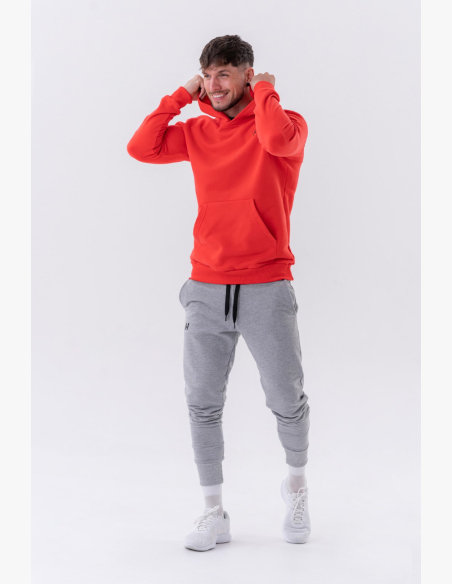 NEBBIA • NEBBIA Hoodie with a hood and front pocket red • Nebshop.com