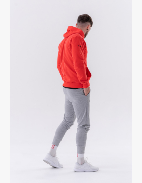 NEBBIA • NEBBIA Mikina cez hlavu s kapucňou a prednou kapsou červená • Nebshop.sk