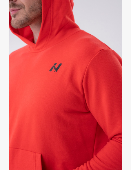 NEBBIA • NEBBIA Hoodie with a hood and front pocket red • Nebshop.com
