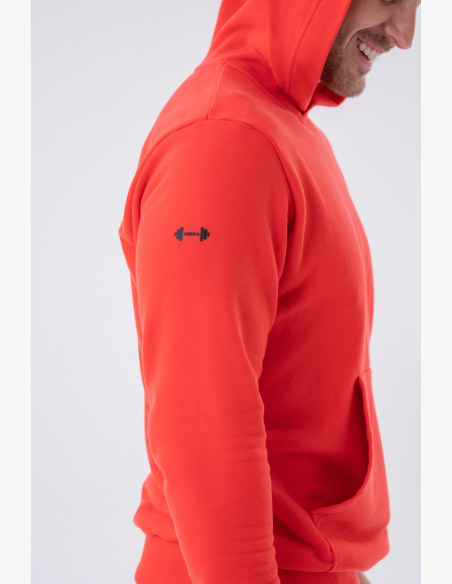 NEBBIA • NEBBIA Hoodie with a hood and front pocket red • Nebshop.com