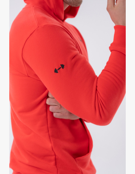 NEBBIA • NEBBIA Hoodie with a hood and front pocket red • Nebshop.com