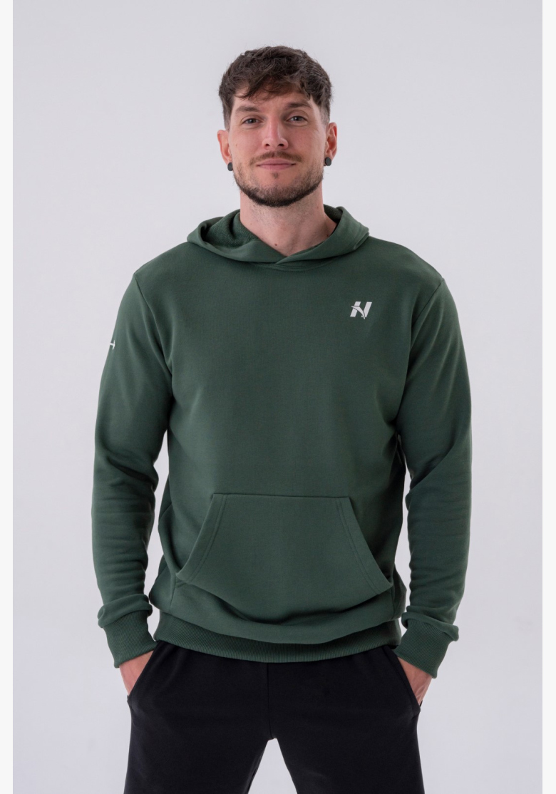 NEBBIA • NEBBIA Hoodie with hood and front pocket green • Nebshop.cz NEBBIA • NEBBIA Hoodie with hood and front pocket green • Nebshop.cz