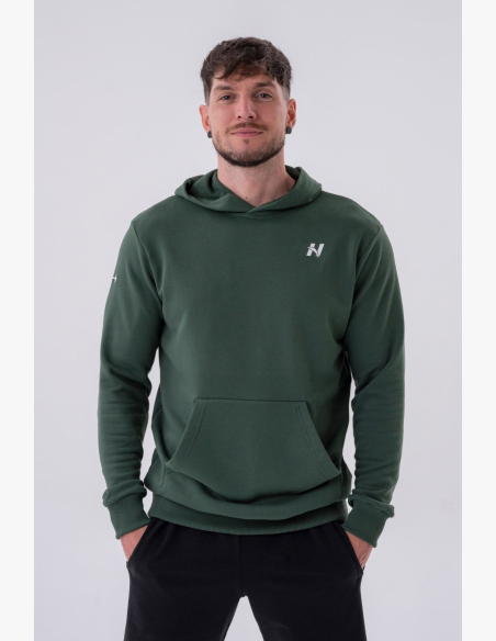 NEBBIA • NEBBIA Hoodie with hood and front pocket green • Nebshop.cz
