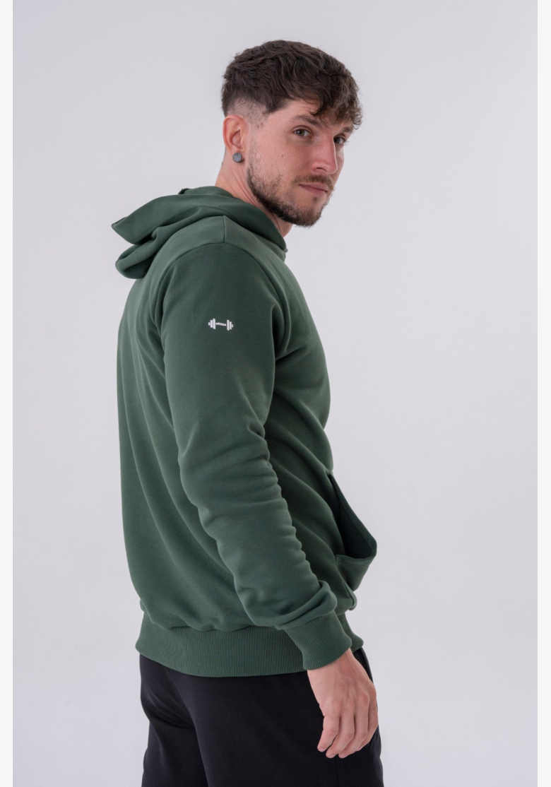 NEBBIA • NEBBIA Hoodie with hood and front pocket green • Nebshop.cz NEBBIA • NEBBIA Hoodie with hood and front pocket green • Nebshop.cz