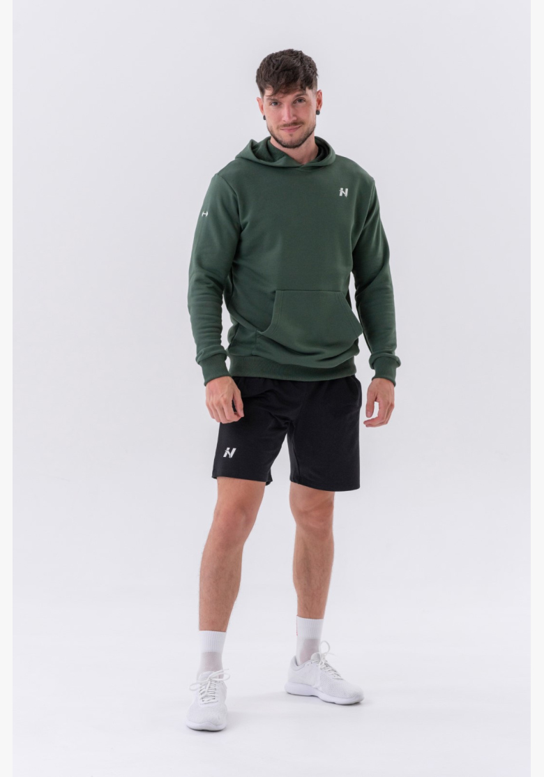 NEBBIA • NEBBIA Hoodie with hood and front pocket green • Nebshop.cz NEBBIA • NEBBIA Hoodie with hood and front pocket green • Nebshop.cz