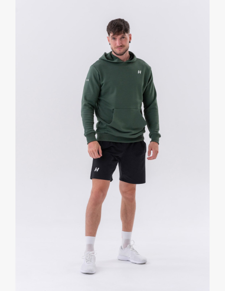 NEBBIA • NEBBIA Hoodie with hood and front pocket green • Nebshop.cz