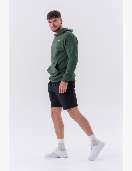 NEBBIA • NEBBIA Hoodie with hood and front pocket green • Nebshop.cz