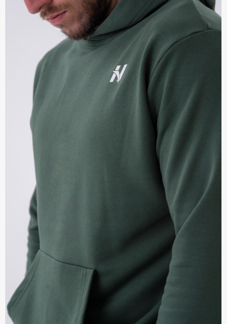 NEBBIA • NEBBIA Hoodie with hood and front pocket green • Nebshop.cz NEBBIA • NEBBIA Hoodie with hood and front pocket green • Nebshop.cz
