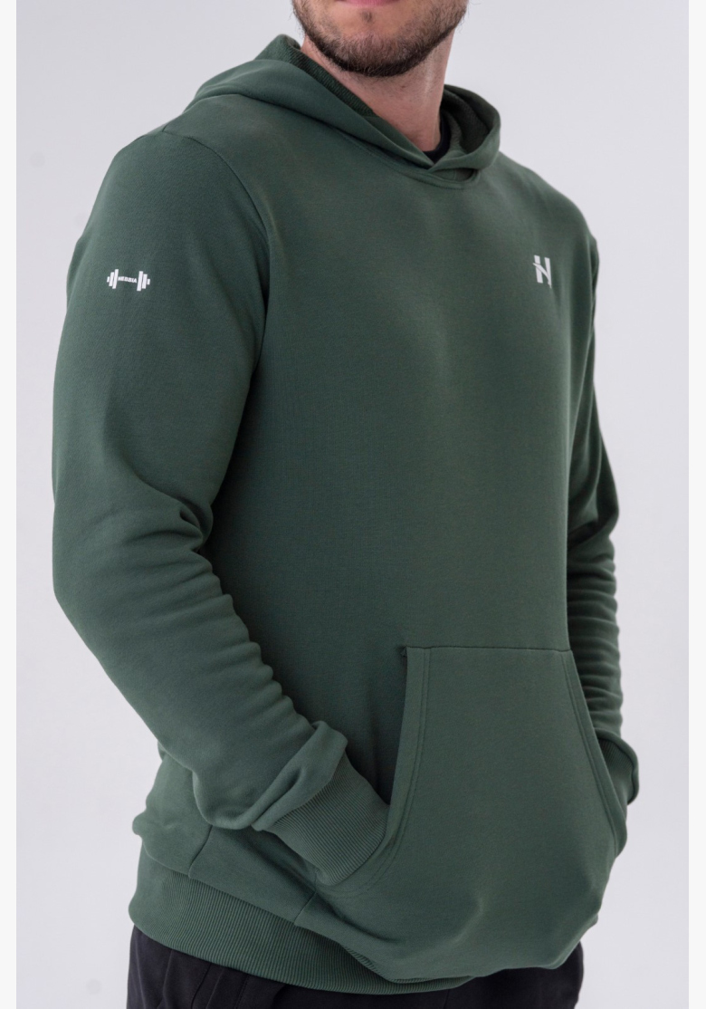 NEBBIA • NEBBIA Hoodie with hood and front pocket green • Nebshop.cz NEBBIA • NEBBIA Hoodie with hood and front pocket green • Nebshop.cz