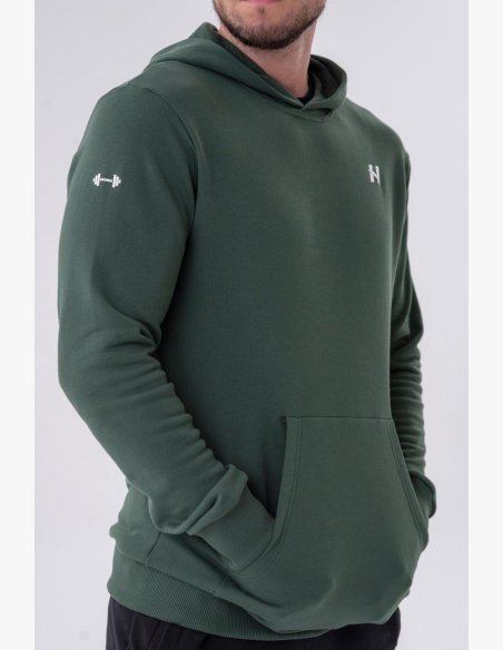 NEBBIA • NEBBIA Hoodie with hood and front pocket green • Nebshop.cz