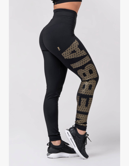 NEBBIA • Gold Print Leggings • NEBBIAshop.cz