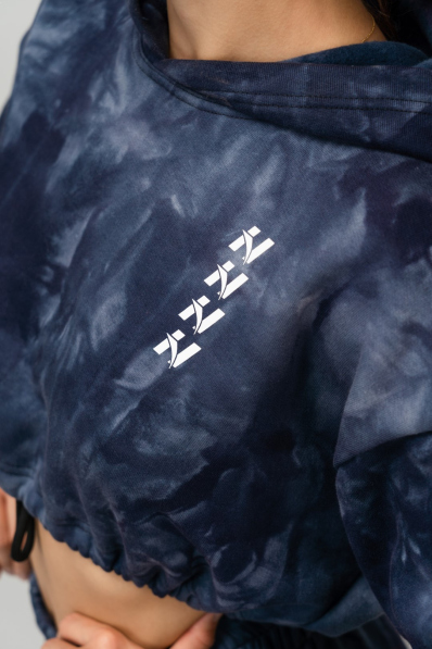 NEBBIA • NEBBIA Re-fresh women's crop hoodie with hood blue • Nebshop.cz 2