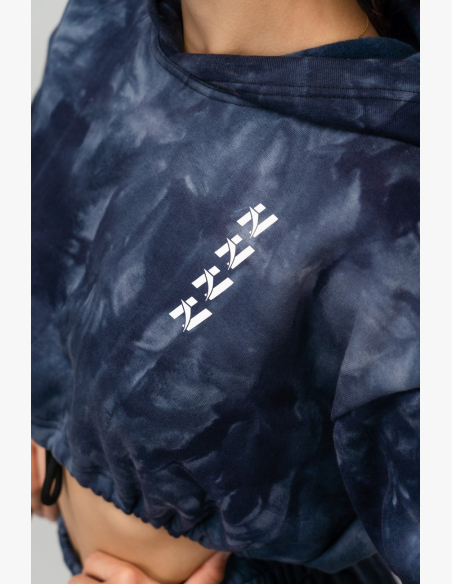 NEBBIA • NEBBIA Re-fresh dámska crop mikina s kapucňou modrá • Nebshop.sk