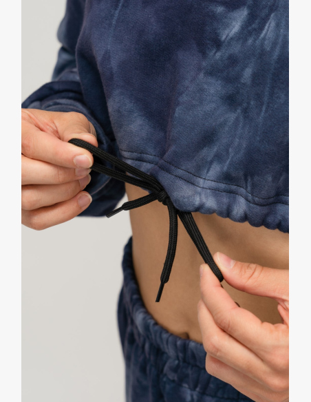 NEBBIA • NEBBIA Re-fresh dámska crop mikina s kapucňou modrá • Nebshop.sk