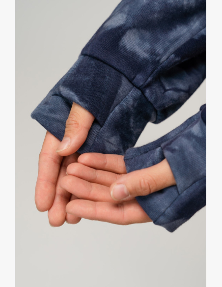 NEBBIA • NEBBIA Re-fresh felpa cropped da donna con cappuccio blu • Nebshop.it