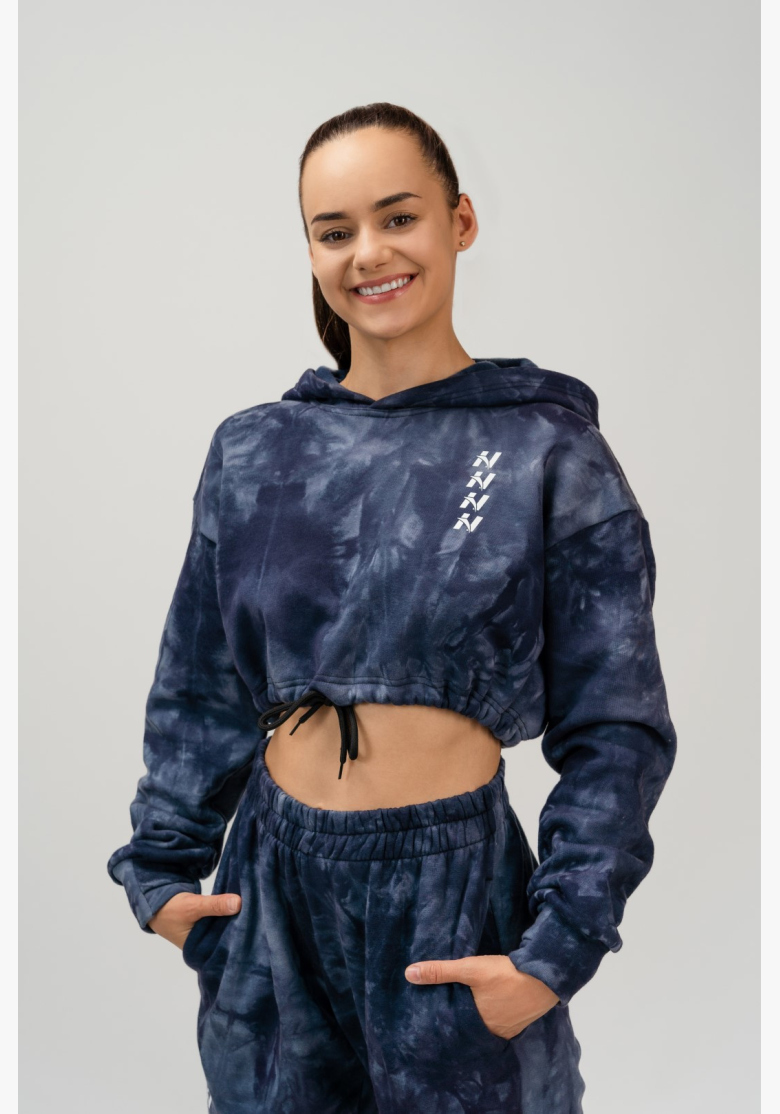 NEBBIA • NEBBIA Re-fresh dámska crop mikina s kapucňou modrá • Nebshop.sk NEBBIA • NEBBIA Re-fresh dámska crop mikina s kapucňou modrá • Nebshop.sk