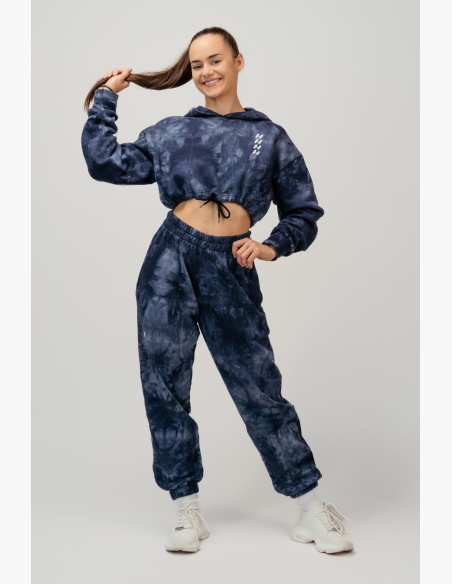 NEBBIA • NEBBIA Re-fresh dámska crop mikina s kapucňou modrá • Nebshop.sk