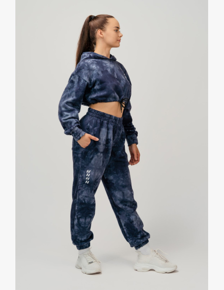 NEBBIA • NEBBIA Re-fresh dámska crop mikina s kapucňou modrá • Nebshop.sk
