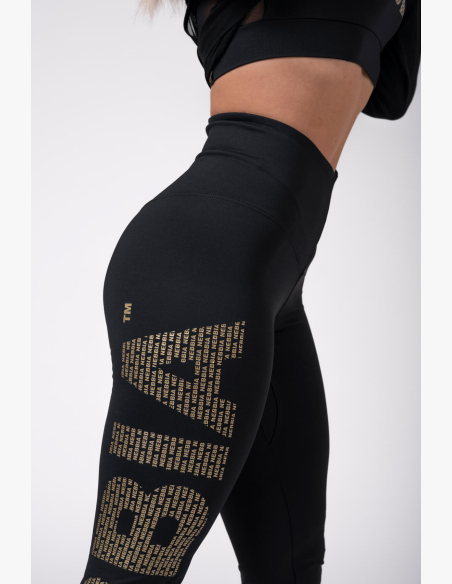 NEBBIA • Gold Print Leggings • NEBBIAshop.cz