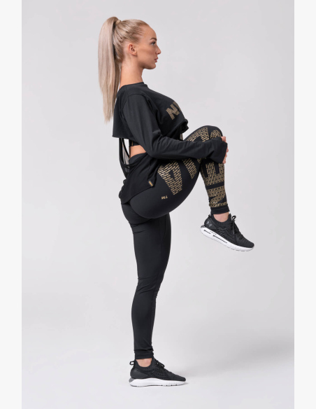 NEBBIA • Gold Print Leggings • NEBBIAshop.cz