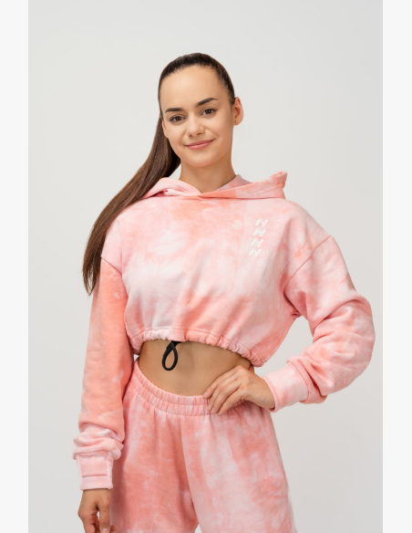 NEBBIA • NEBBIA Re-fresh dámska crop mikina s kapucňou ružová • Nebshop.sk