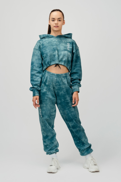 NEBBIA • NEBBIA Re-fresh dámska crop mikina s kapucňou zelená • Nebshop.sk 2