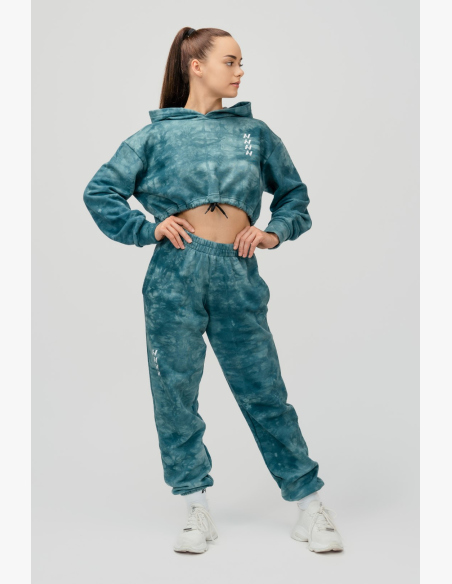 NEBBIA • NEBBIA Re-fresh dámska crop mikina s kapucňou zelená • Nebshop.sk