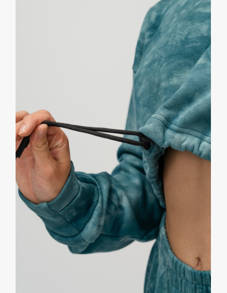NEBBIA • NEBBIA Re-fresh dámska crop mikina s kapucňou zelená • Nebshop.sk
