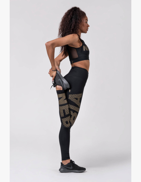 NEBBIA • Gold Print Leggings • NEBBIAshop.cz
