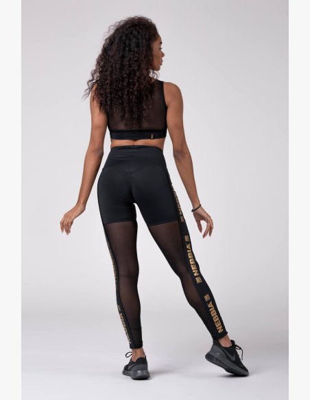 NEBBIA • Gold Mesh Leggings • NEBBIAshop.cz