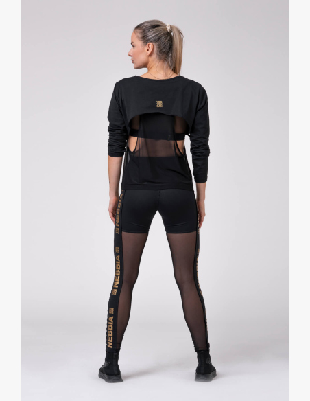 NEBBIA • Gold Mesh Leggings • NEBBIAshop.cz