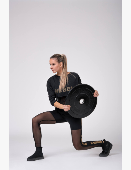 NEBBIA • Leggings in Rete Dorata • NEBBIAshop.cz