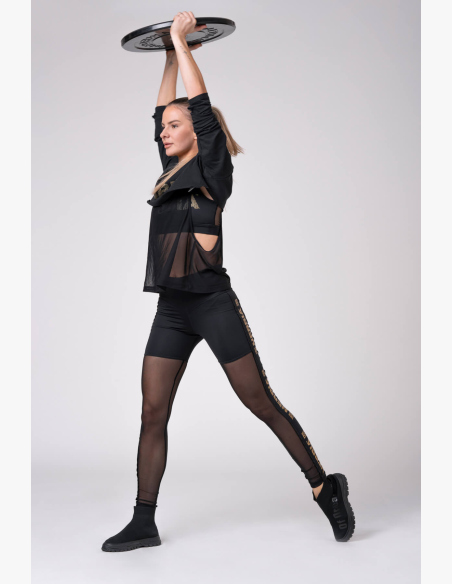 NEBBIA • Leggings in Rete Dorata • NEBBIAshop.cz