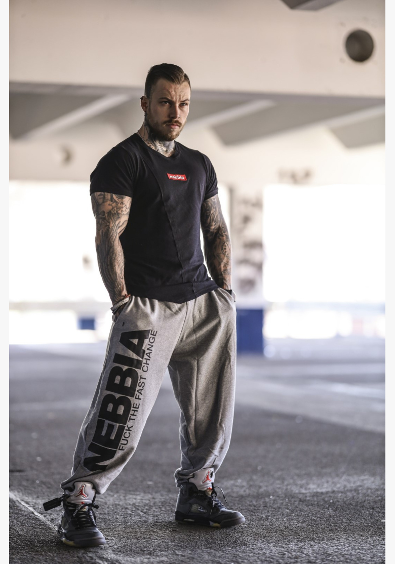 NEBBIA • NEBBIA Iconic Sweatpants BEAST MODE-ON Gray • Nebshop.com NEBBIA • NEBBIA Iconic Sweatpants BEAST MODE-ON Gray • Nebshop.com