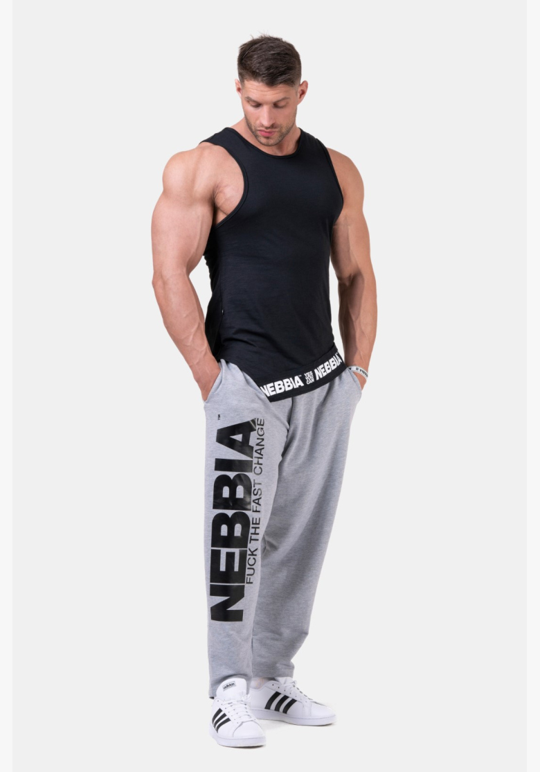NEBBIA • NEBBIA Iconic Sweatpants BEAST MODE-ON Gray • Nebshop.com NEBBIA • NEBBIA Iconic Sweatpants BEAST MODE-ON Gray • Nebshop.com
