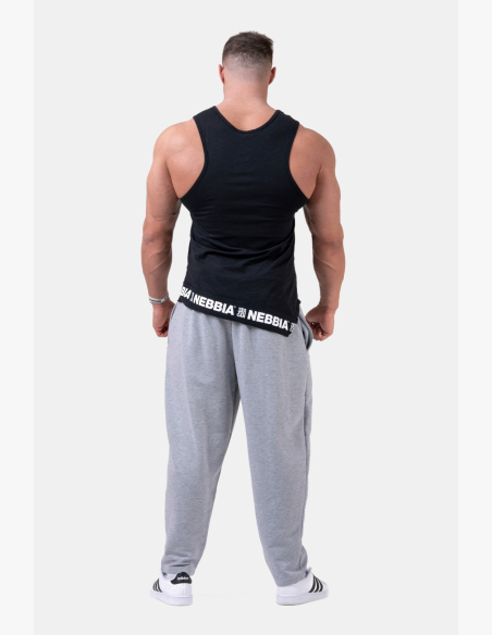 NEBBIA • NEBBIA Iconic Sweatpants BEAST MODE-ON Gray • Nebshop.com