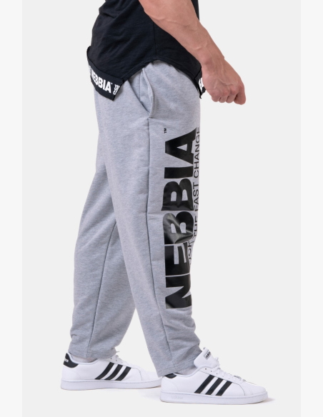 NEBBIA • NEBBIA Iconic Sweatpants BEAST MODE-ON Gray • Nebshop.com