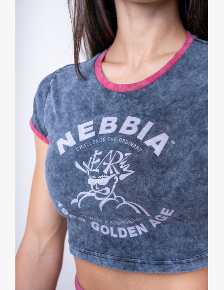 NEBBIA • NEBBIA Washed crop top GOLDEN AGE • Nebshop.cz