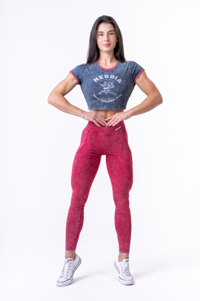NEBBIA • NEBBIA Washed legíny s vysokým pasem LEGACY • Nebshop.cz