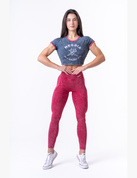 NEBBIA • NEBBIA Washed legíny s vysokým pasem LEGACY • Nebshop.cz